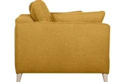 Miliboo Skandinavische Schlafcouch kumingelb mit Matratze Dicke 10 cm 3-Sitzer PAPEL* Schlafsofas