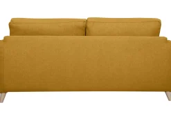Miliboo Skandinavische Schlafcouch kumingelb mit Matratze Dicke 10 cm 3-Sitzer PAPEL* Schlafsofas