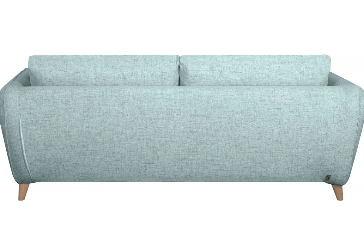 Miliboo Skandinavische Schlafcouch eisblau mit Matratze D10 cm 3-Sitzer CREEP* Schlafsofas