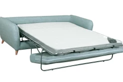 Miliboo Skandinavische Schlafcouch eisblau mit Matratze D10 cm 3-Sitzer CREEP* Schlafsofas