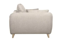 Miliboo Skandinavische Schlafcouch beige mit Matratze Dicke 10 cm 3-Sitzer CREEP* Schlafsofas
