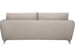 Miliboo Skandinavische Schlafcouch beige mit Matratze Dicke 10 cm 3-Sitzer CREEP* Schlafsofas