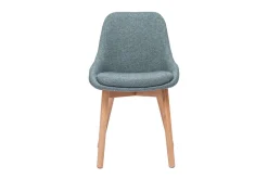 Miliboo Skandinavische Stühle aus graugrünem Stoff und hellem Massivholz (2er-Set) HOLO* Design-stühle