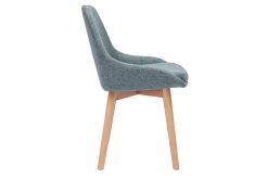 Miliboo Skandinavische Stühle aus graugrünem Stoff und hellem Massivholz (2er-Set) HOLO* Design-stühle