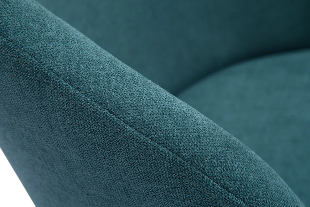 Miliboo Skandinavische Stühle aus entenblauem Stoff mit Samteffekt und hellem Massivholz (2er-Set) VANITY* Design-stühle
