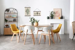 Miliboo Skandinavische Stühle aus weißem und hellem Holz (2er-Set) BOLEM* Design-stühle