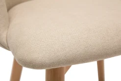 Miliboo Skandinavische Stühle aus beigem Stoff mit Samteffekt und massivem Buchenholz (2er-Set) VANITY* Design-stühle