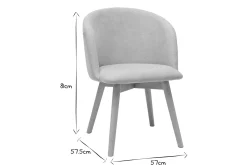 Miliboo Skandinavische Stühle aus beigem Stoff mit Samteffekt und massivem Buchenholz (2er-Set) VANITY* Design-stühle