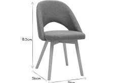 Miliboo Skandinavische Stühle aus senfgelbem Stoff mit Samteffekt und massivem Buchenholz (2er-Set) COSETTE* Design-stühle
