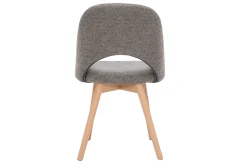 Miliboo Skandinavische Stühle aus grauen Stoff mit Samteffekt und massivem Buchenholz (2er-Set) COSETTE* Design-stühle