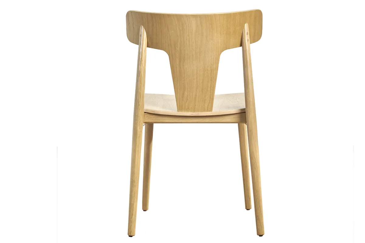 Miliboo Skandinavische Stühle aus hellem Holz und massiver Eiche (2er-Set) LOUISA* Design-stühle
