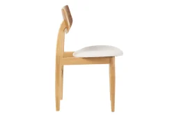 Miliboo Skandinavische Stühle aus Stoff mit Bouclé-Wolleffekt und hellem Holz (2er-Set) ELION* Design-stühle
