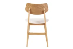 Miliboo Skandinavische Stühle aus Stoff mit Bouclé-Wolleffekt und hellem Holz (2er-Set) ELION* Design-stühle