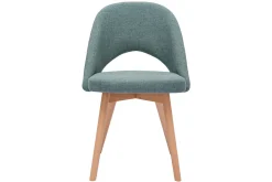 Miliboo Skandinavische Stühle aus graugrünem Stoff und hellem Massivholz (2er-Set) COSETTE* Design-stühle