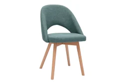 Miliboo Skandinavische Stühle aus graugrünem Stoff und hellem Massivholz (2er-Set) COSETTE* Design-stühle