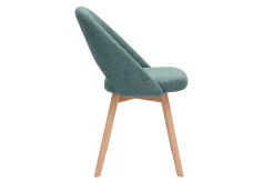Miliboo Skandinavische Stühle aus graugrünem Stoff und hellem Massivholz (2er-Set) COSETTE* Design-stühle