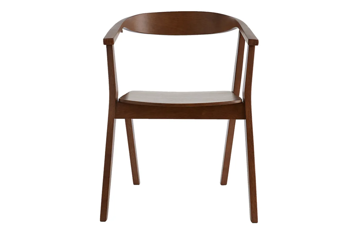 Miliboo Skandinavische Stühle aus dunklem Holz (2er-Set) BAHIA* Design-stühle|Holzstühle
