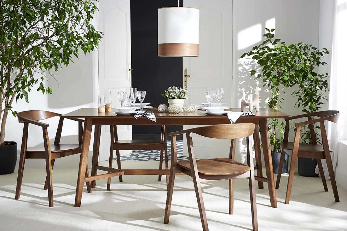 Miliboo Skandinavische Stühle aus dunklem Holz (2er-Set) BAHIA* Design-stühle|Holzstühle