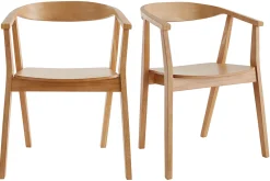 Miliboo Skandinavische Stühle aus Holz (2er-Set) BAHIA* Design-stühle|Holzstühle