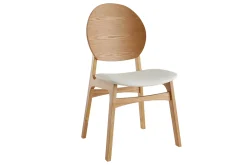 Miliboo Skandinavische Stühle hellem Holz und weißes Polyurethan (2er Set) ELTON* Design-stühle|Holzstühle