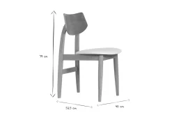 Miliboo Skandinavische Stühle in Weiß mit hellem Holz (2er Set) ELION* Design-stühle