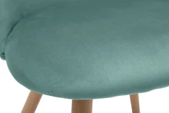 Miliboo Skandinavische Stühle mit grünem Samtstoff und massivem Buchenholz (2er-Set) CELESTE* Design-stühle