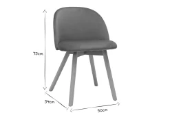 Miliboo Skandinavische Stühle mit grünem Samtstoff und massivem Buchenholz (2er-Set) CELESTE* Design-stühle