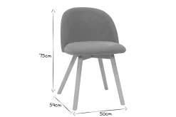 Miliboo Skandinavische Stühle mit senfgelben Stoff mit Samteffekt und massivem Buchenholz (2er-Set) CELESTE* Design-stühle