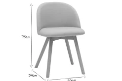 Miliboo Skandinavische Stühle mit naturfarbenem Stoff und massivem Buchenholz (2er-Set) CELESTE* Design-stühle