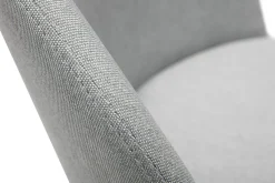 Miliboo Skandinavische Stühle mit hellgrauem Stoff und massivem Buchenholz (2er-Set) CELESTE* Design-stühle
