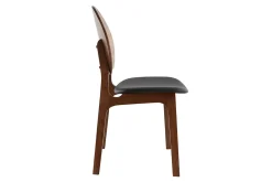 Miliboo Skandinavische Stühle Nussbaum und schwarzes Polyurethan (2er Set) ELTON* Design-stühle|Holzstühle