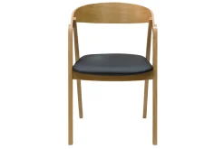 Miliboo Skandinavische Stühle stapelbar aus hellem Eichenholz und schwarzem Stoff (2er-Set) LOVA* Design-stühle|Holzstühle