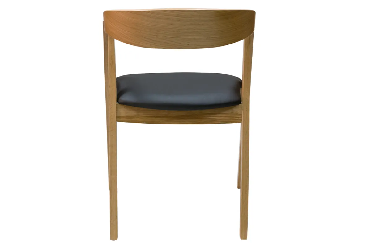 Miliboo Skandinavische Stühle stapelbar aus hellem Eichenholz und schwarzem Stoff (2er-Set) LOVA* Design-stühle|Holzstühle