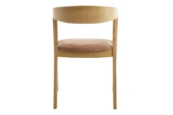 Miliboo Skandinavische Stühle stapelbar aus hellem Eichenholz und Stoff mit Bouclé-Wolleffekt in Ecru (2er-Set) LOVA* Design-stühle|Holzstühle