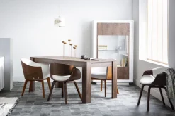 Miliboo Skandinavischer Armstuhl, weiß und helles Holz ARAMIS* Design-sessel|Design-stühle