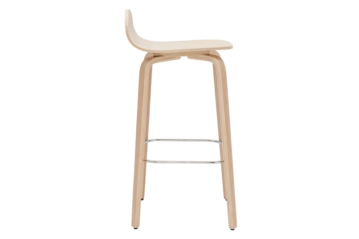 Miliboo Skandinavischer Barhocker aus Eichenholz H68 cm (2er-Set) OBRA* Barhocker