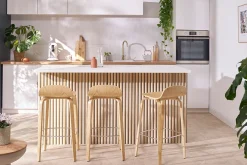 Miliboo Skandinavischer Barhocker aus Eichenholz H68 cm (2er-Set) OBRA* Barhocker