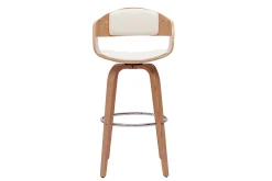 Miliboo Skandinavischer Barhocker 360° drehbar helles Holz H67 cm GAO* Barhocker