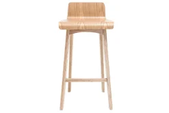 Miliboo Skandinavischer Barhocker aus hellem Holz H65 cm (2er-Set) BALTIK* Barhocker