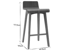 Miliboo Skandinavischer Barhocker aus hellem Holz H65 cm (2er-Set) BALTIK* Barhocker