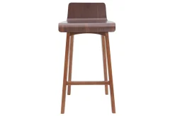 Miliboo Skandinavischer Barhocker Walnuss H65 cm (2er-Set) BALTIK* Barhocker