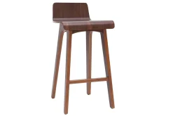 Miliboo Skandinavischer Barhocker Walnuss H65 cm (2er-Set) BALTIK* Barhocker
