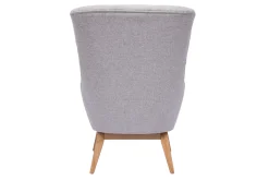 Miliboo Skandinavischer hellgrauer Sessel aus Holz BRODY* Design-sessel|Sessel