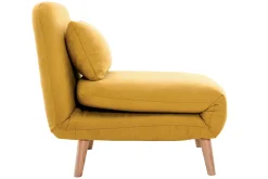 Miliboo Skandinavischer Schlafsessel mit senfgelbem Stoffbezug AMIKO* Design-sessel|Schlafsessel
