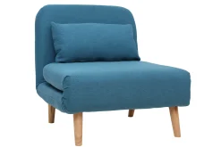 Miliboo Skandinavischer Schlafsessel aus blaugrünem Stoff AMIKO* Design-sessel|Schlafsessel
