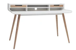 Miliboo Skandinavischer Schreibtisch aus Holz und weiß L140 cm OPUS* Design-schreibtische