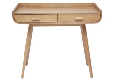 Miliboo Skandinavischer Schreibtisch mit Stauraum 2 Schubladen in hellem Holz B100 cm HALLEN* Design-schreibtische