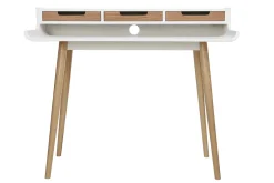 Miliboo Skandinavischer Schreibtisch weißes Holz mit Aufbewahrungsmöglichkeiten OPUS* Design-schreibtische