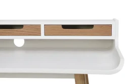 Miliboo Skandinavischer Schreibtisch weißes Holz mit Aufbewahrungsmöglichkeiten OPUS* Design-schreibtische