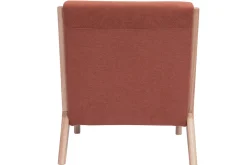 Miliboo Skandinavischer Sessel aus rostbraunem Stoff mit Samteffekt und hellem Massivholz DERRY* Design-sessel|Sessel